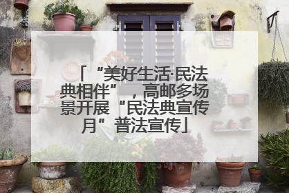 “美好生活·民法典相伴”，高邮多场景开展“民法典宣传月”普法宣传