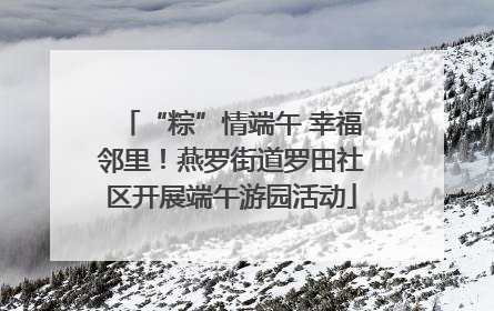 “粽”情端午 幸福邻里！燕罗街道罗田社区开展端午游园活动