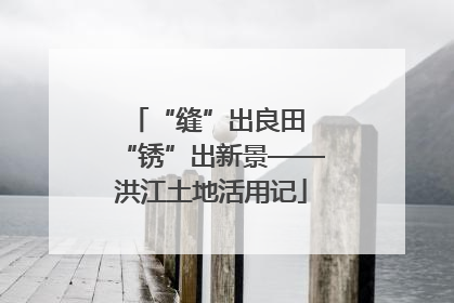 “缝”出良田 “锈”出新景——洪江土地活用记