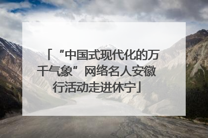 “中国式现代化的万千气象”网络名人安徽行活动走进休宁