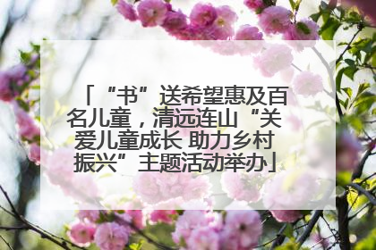 “书”送希望惠及百名儿童，清远连山“关爱儿童成长 助力乡村振兴”主题活动举办