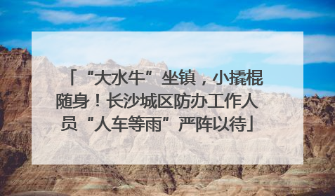 “大水牛”坐镇，小撬棍随身！长沙城区防办工作人员“人车等雨”严阵以待