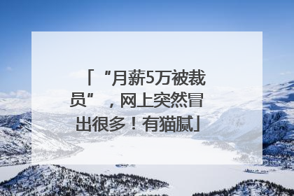 “月薪5万被裁员”，网上突然冒出很多！有猫腻