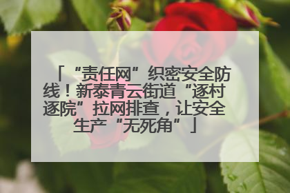 “责任网”织密安全防线！新泰青云街道“逐村逐院”拉网排查，让安全生产“无死角”