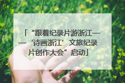 “跟着纪录片游浙江——‘诗画浙江’文旅纪录片创作大会”启动