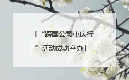 “跨国公司重庆行”活动成功举办