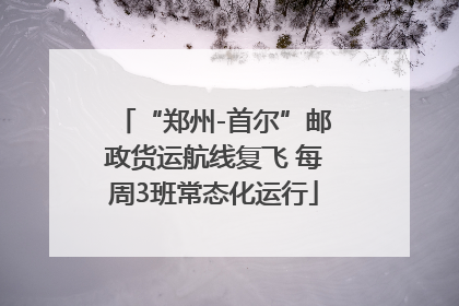 “郑州-首尔”邮政货运航线复飞 每周3班常态化运行
