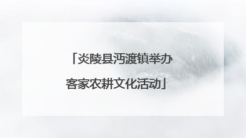 炎陵县沔渡镇举办客家农耕文化活动
