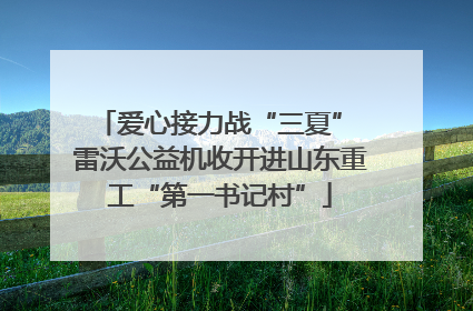 爱心接力战“三夏” 雷沃公益机收开进山东重工“第一书记村”