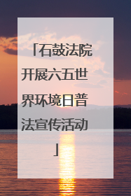 石鼓法院开展六五世界环境日普法宣传活动