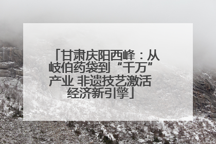 甘肃庆阳西峰：从岐伯药袋到“千万”产业 非遗技艺激活经济新引擎