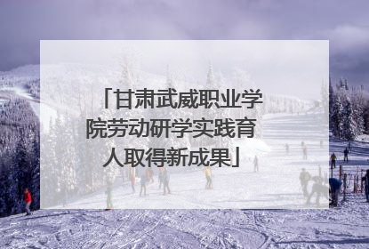 甘肃武威职业学院劳动研学实践育人取得新成果