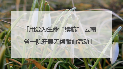 用爱为生命“续航” 云南省一院开展无偿献血活动