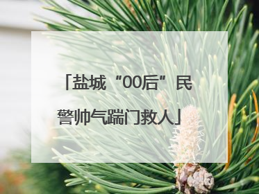 盐城“00后”民警帅气踹门救人
