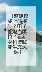 监测仪成“侦探”？电子鞭炮当爆竹？看新乡科技赋能生态环保