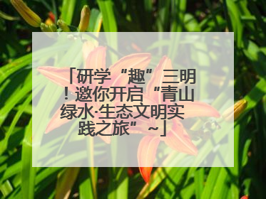 研学“趣”三明！邀你开启“青山绿水·生态文明实践之旅”~