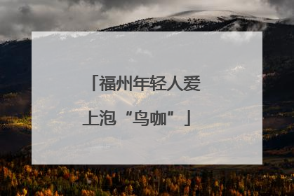 福州年轻人爱上泡“鸟咖”