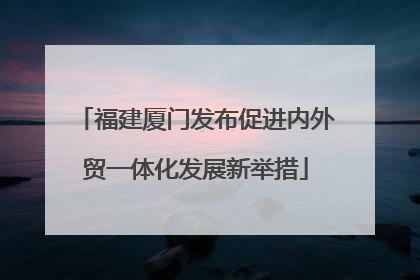 福建厦门发布促进内外贸一体化发展新举措