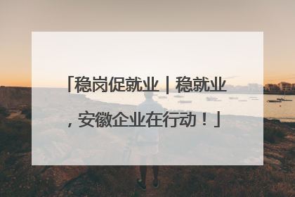 稳岗促就业｜稳就业，安徽企业在行动！
