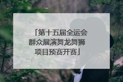 第十五届全运会群众展演舞龙舞狮项目预赛开赛
