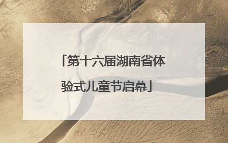 第十六届湖南省体验式儿童节启幕