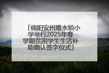 绵阳安州雎水镇小学举行2025年春学期贫困学生生活补助确认签字仪式