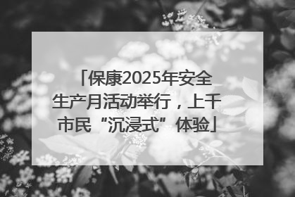 保康2025年安全生产月活动举行，上千市民“沉浸式”体验