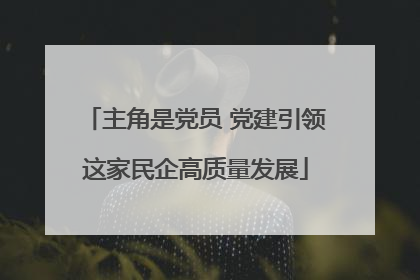 主角是党员 党建引领这家民企高质量发展