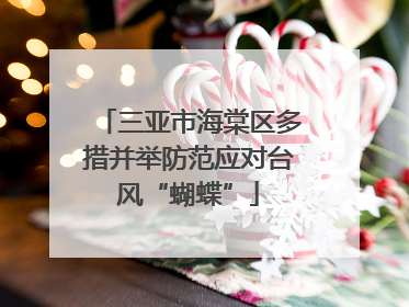 三亚市海棠区多措并举防范应对台风“蝴蝶”