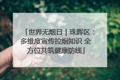 世界无烟日｜珠晖区：多维度宣传控烟知识 全方位共筑健康防线