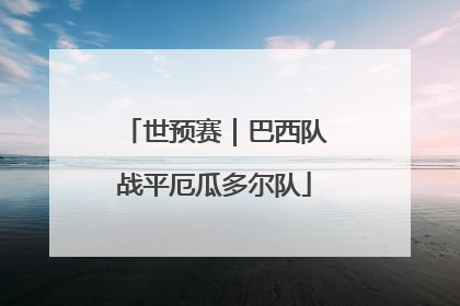 世预赛｜巴西队战平厄瓜多尔队