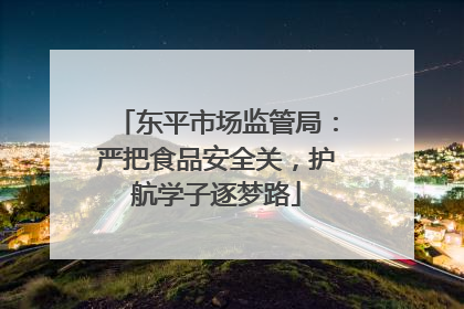 东平市场监管局：严把食品安全关，护航学子逐梦路
