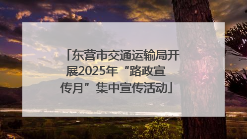东营市交通运输局开展2025年“路政宣传月”集中宣传活动