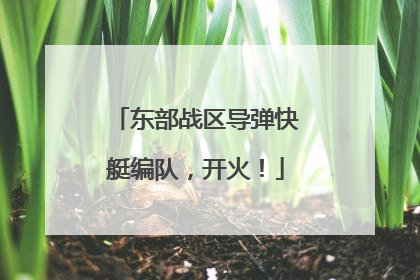 东部战区导弹快艇编队，开火！