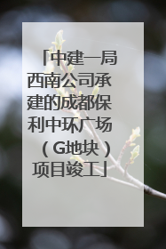 中建一局西南公司承建的成都保利中环广场（G地块）项目竣工