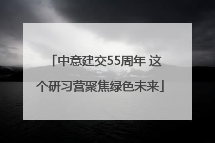 中意建交55周年 这个研习营聚焦绿色未来
