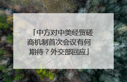中方对中美经贸磋商机制首次会议有何期待？外交部回应