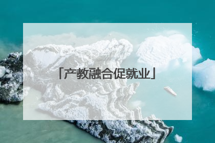 产教融合促就业
