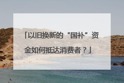 以旧换新的“国补”资金如何抵达消费者？