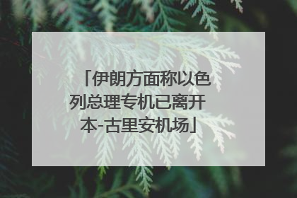 伊朗方面称以色列总理专机已离开本-古里安机场