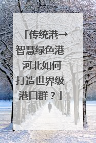 传统港→智慧绿色港 河北如何打造世界级港口群？