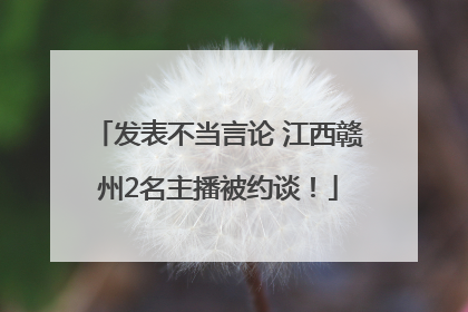 发表不当言论 江西赣州2名主播被约谈！