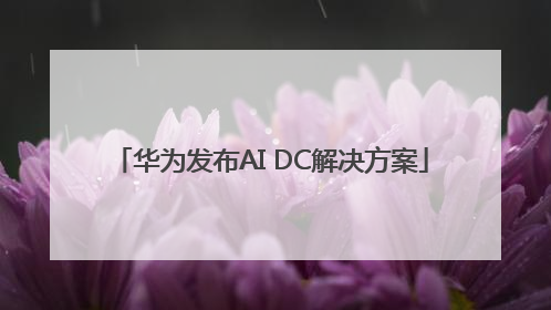 华为发布AI DC解决方案