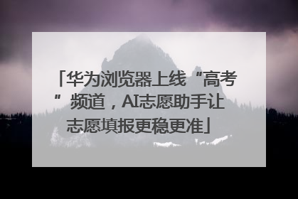 华为浏览器上线“高考”频道，AI志愿助手让志愿填报更稳更准