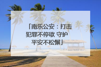 南乐公安：打击犯罪不停歇 守护平安不松懈