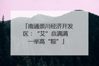 南通崇川经济开发区：“艾”意满满 一举高“粽”
