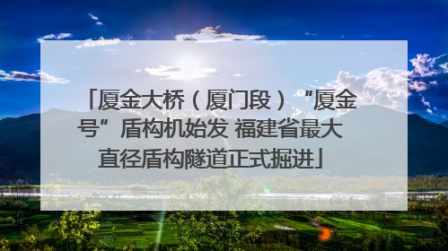 厦金大桥（厦门段）“厦金号”盾构机始发 福建省最大直径盾构隧道正式掘进
