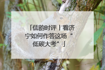 儒韵时评丨看济宁如何作答这场“低碳大考”
