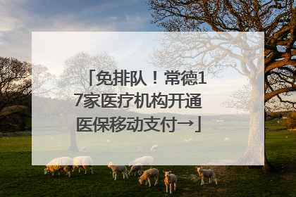 免排队！常德17家医疗机构开通医保移动支付→