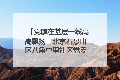 党旗在基层一线高高飘扬｜北京石景山区八角中里社区党委：用脚步丈量民生